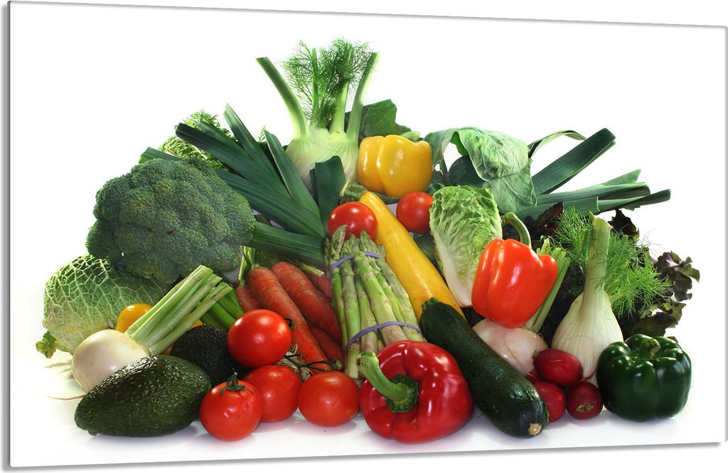 Glasschutzplatte für den Herd 80x52 Gemüse