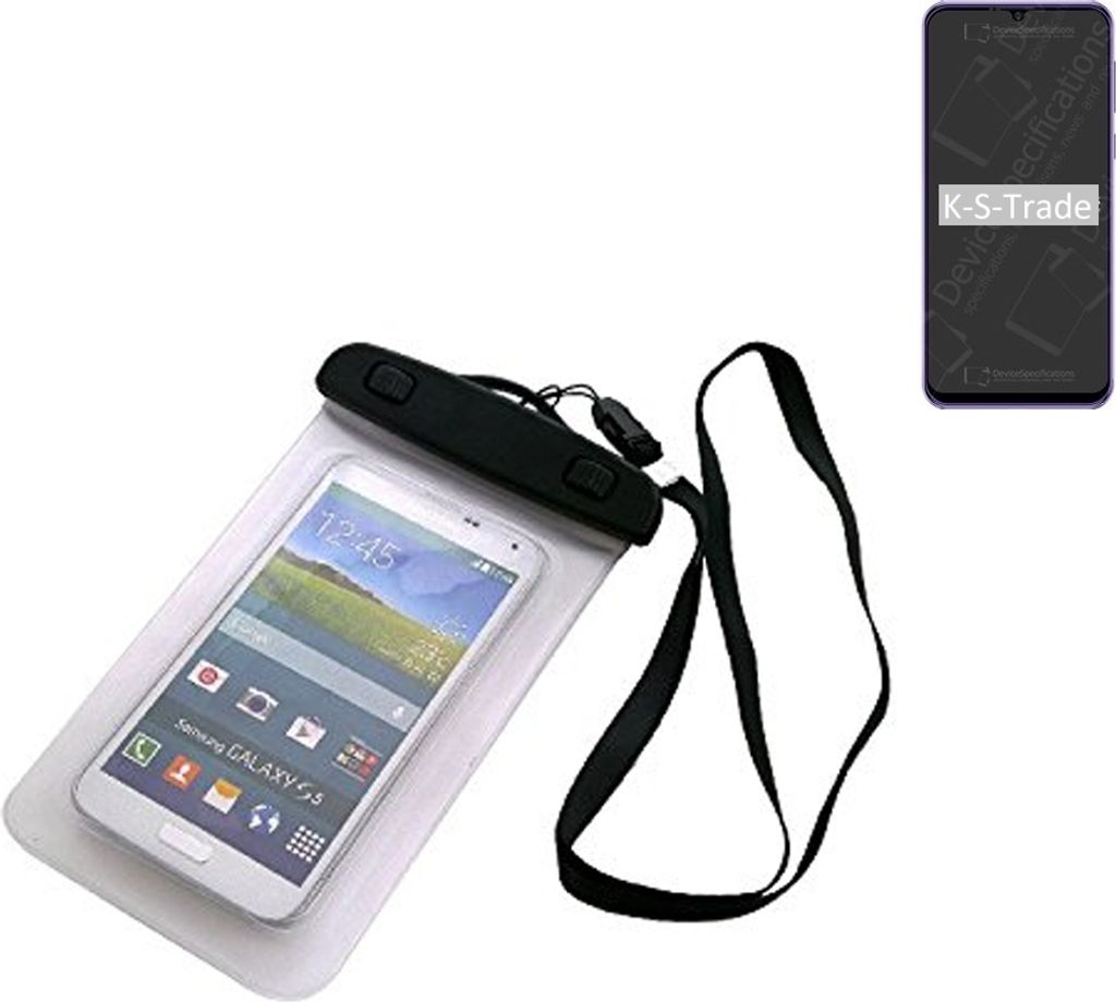 K-S-Trade Schutz Hülle Handy Hülle Kompatibel mit Ulefone Note 6 Beach Bag wasserdicht 16cm x 10cm Schutzhülle Staub Sand Flachwasser Beachbag Case