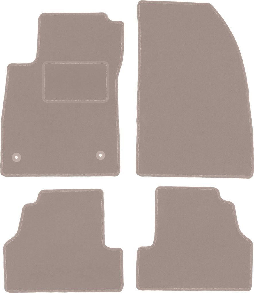 Velours-Autoteppiche für: Opel Mokka X Crossover (2016-) Beige