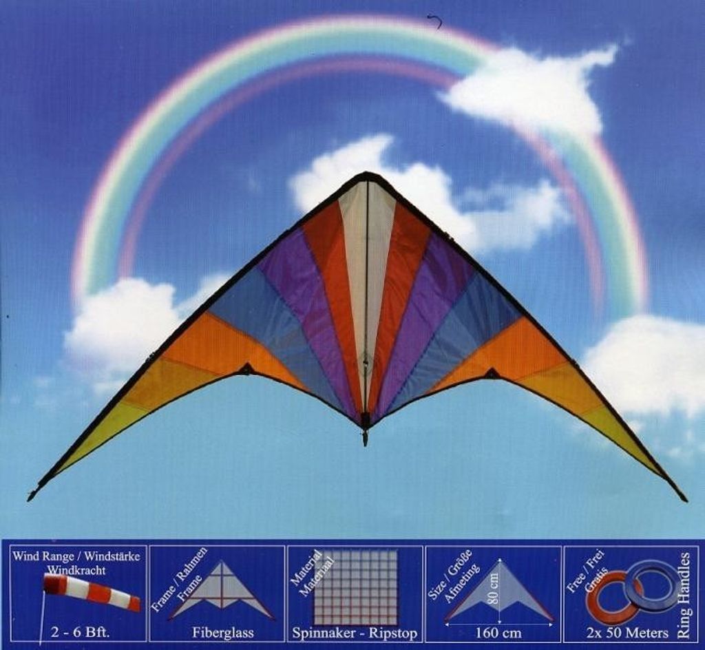 Delta Lenkdrachen Rainbow XL 02224