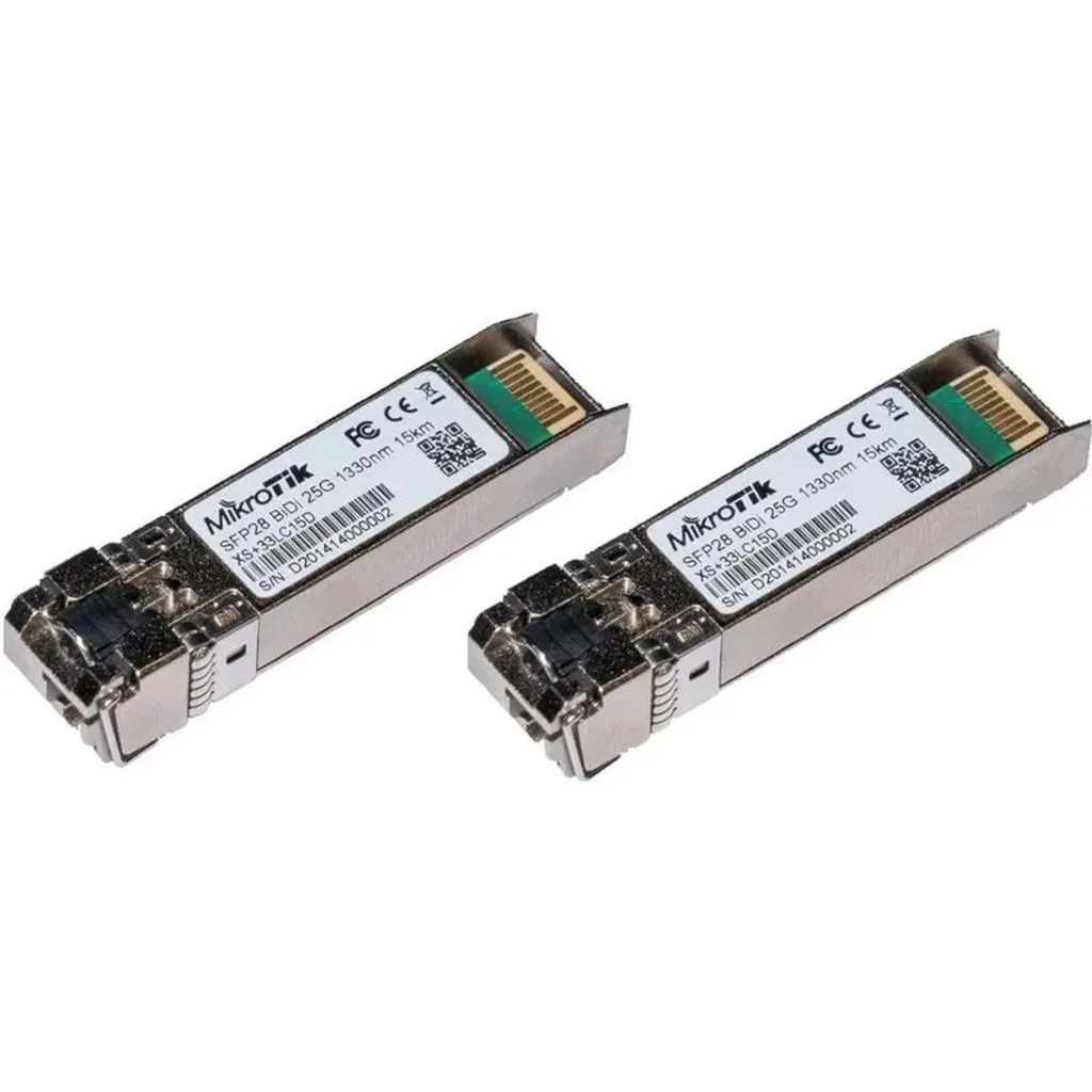 MikroTik XS+2733LC15D Module SFP28 BiDi 25G monomode LC 15km Pack de 2