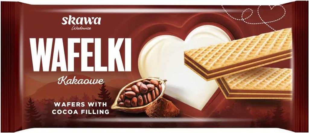 Skawa "Wafelki" Waffeln mit Kakaocreme-Füllung 180g Produktbild 