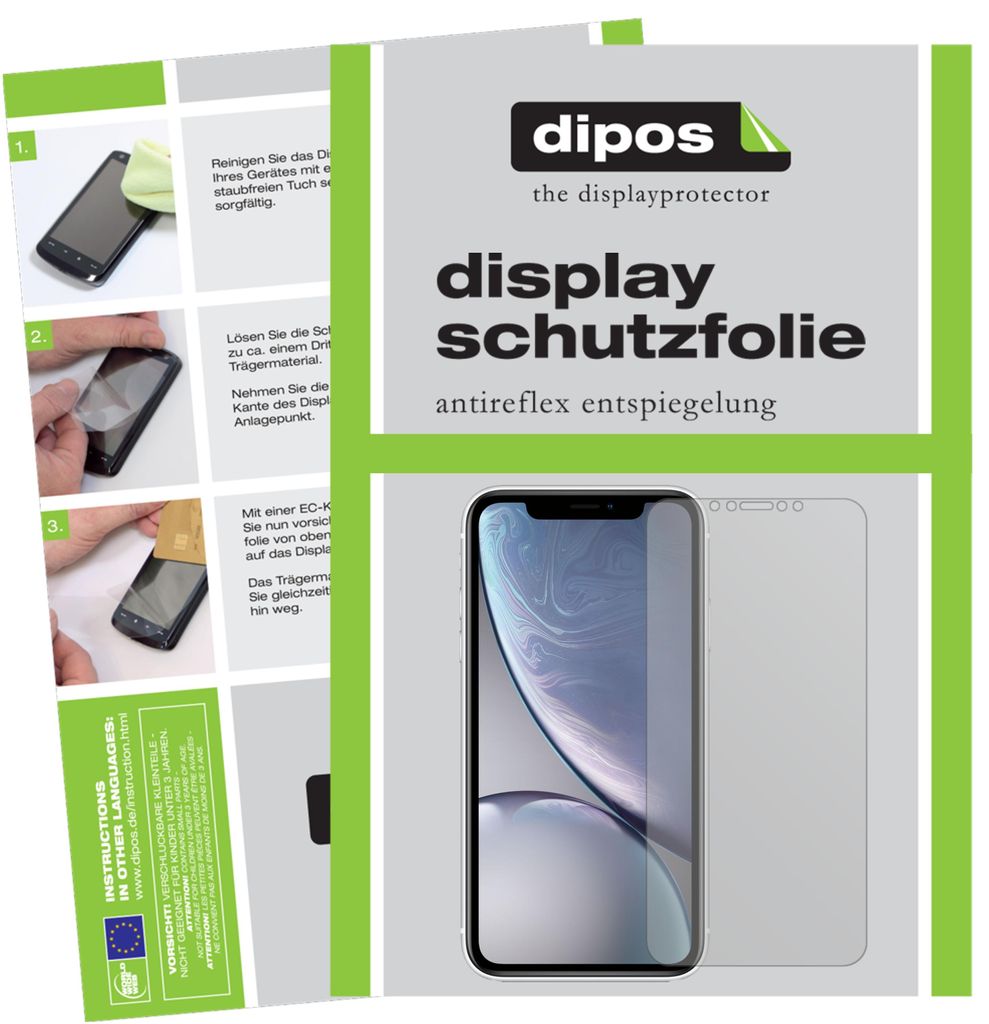 2x Schutzfolie für Apple iPhone XR matt Displayschutzfolie Folie Display Schutz