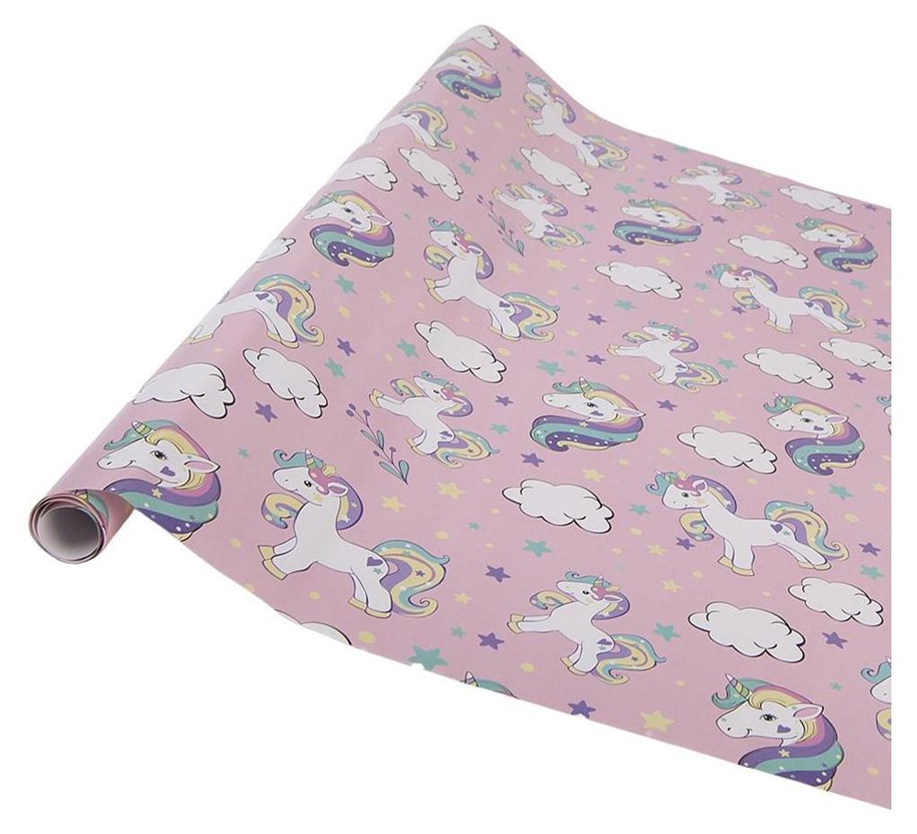 Clayre & Eef Geschenkpapier 3 Rollen 50x75 cm Rosa Papier Produktbild 