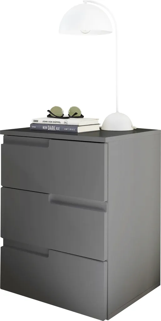 Table de nuit Spice anthracite mat 46x59 cm - Design sobre et robuste