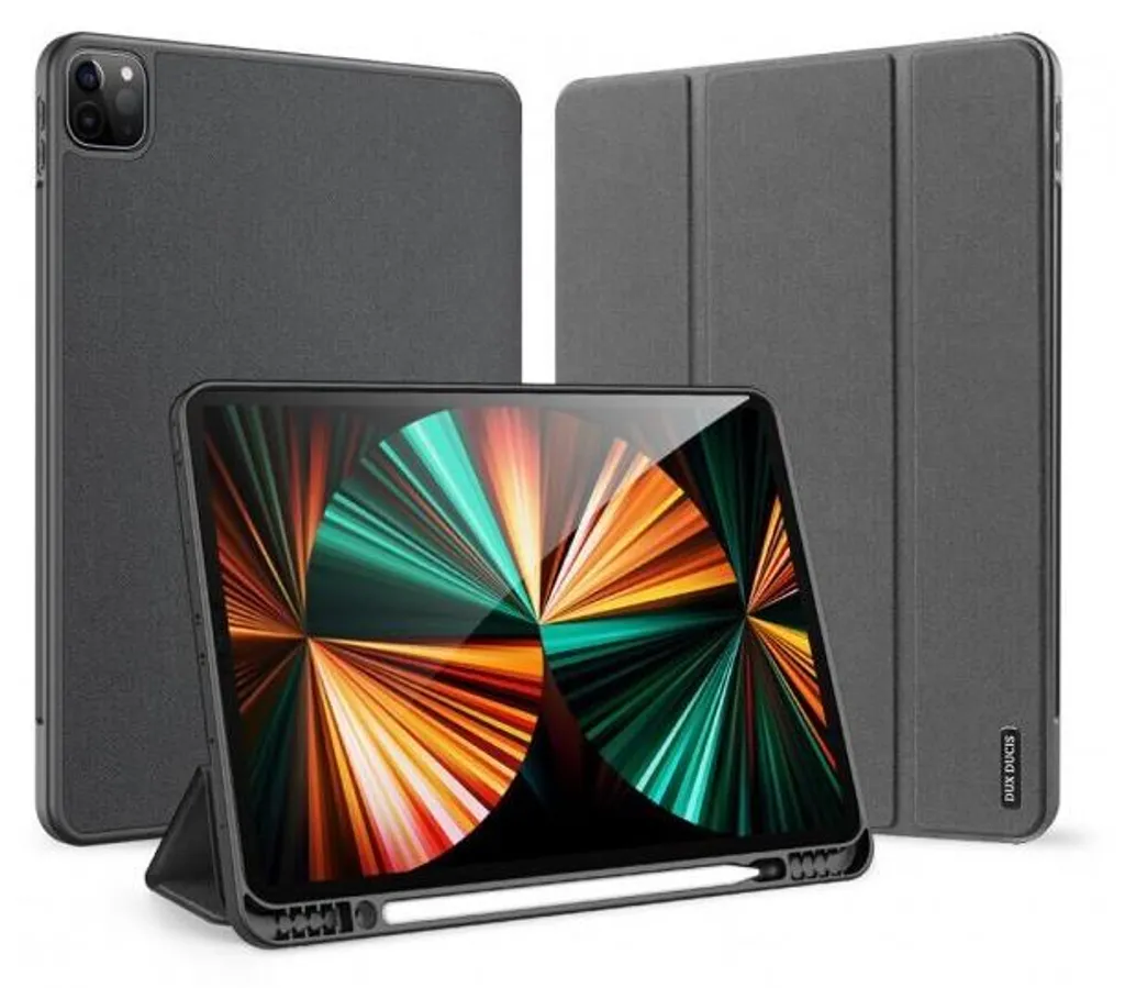 Dux Ducis Domo Custodia rigida con funzione Smart Sleep e stand integrato Custodia Custodia protettiva Custodia compatibile con iPad Pro 11" (2024) Nero