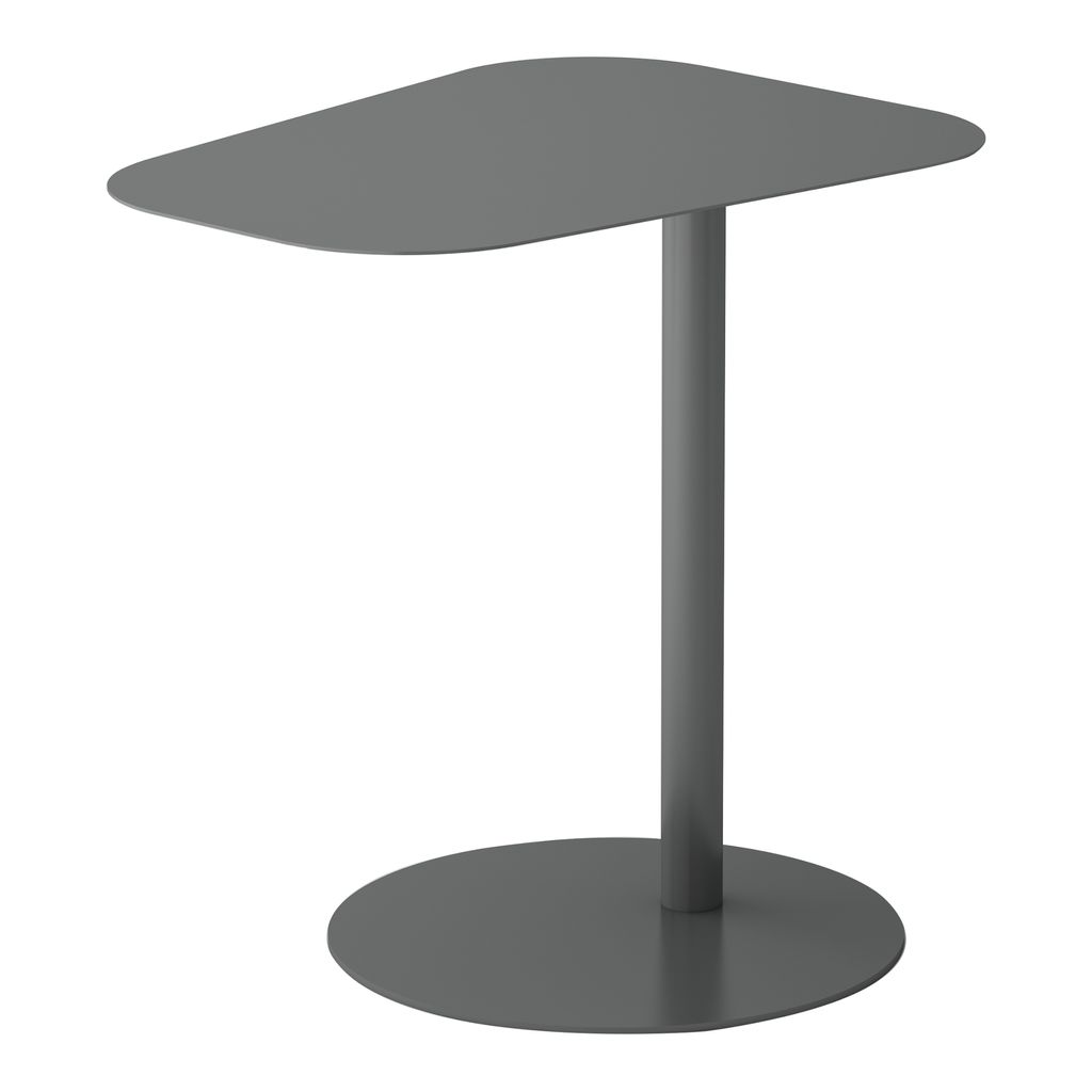 Beistelltisch 'Nastätten' Balkontisch Metall 50 x 50 x 38 cm Grau, matt