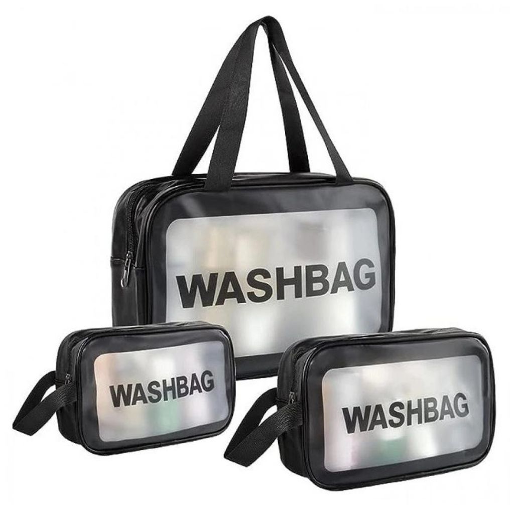 ECARLA 3er-Set Kosmetiktaschen WASHBAG schwarz KS83CZ Produktbild 