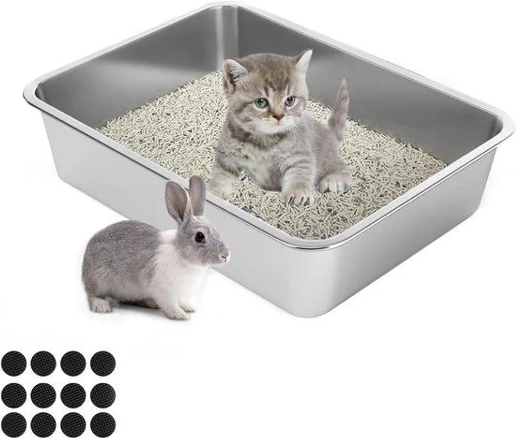 Lit pour chat en acier fini les odeurs et glissades format XL 45x35cm
