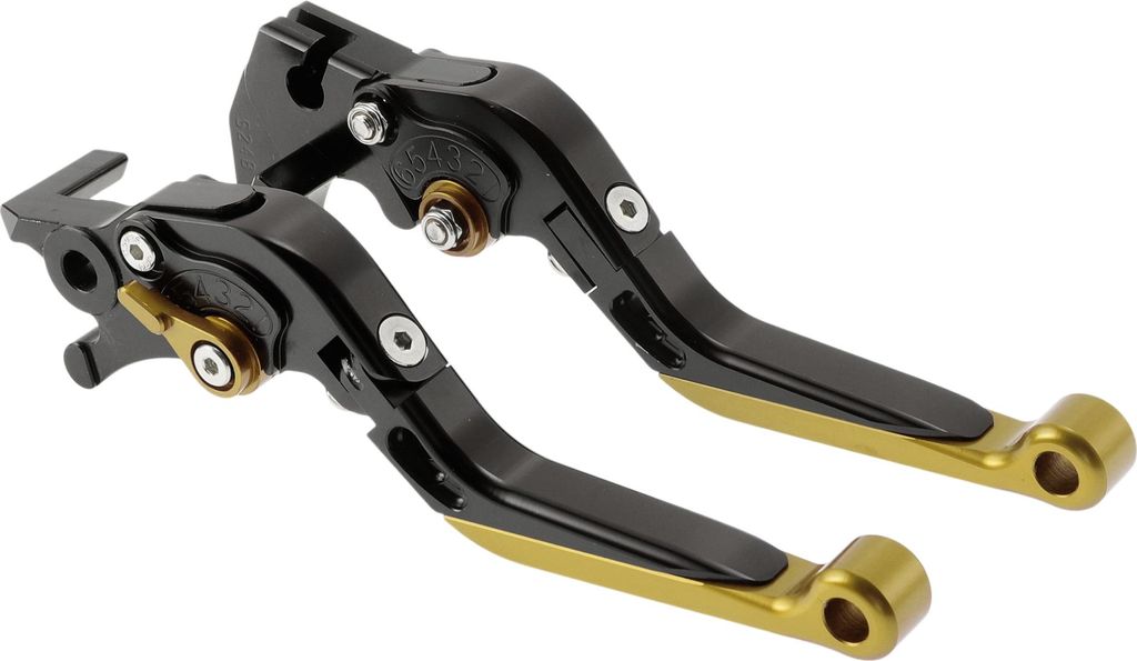 Kurz Lang Bremse Kupplung Hebel für Yamaha MT125 14-21 6 Stellung Einstellbare Motorrad Lenker Bremshebel Aluminium Legierung Schwarz Griff Gold T...