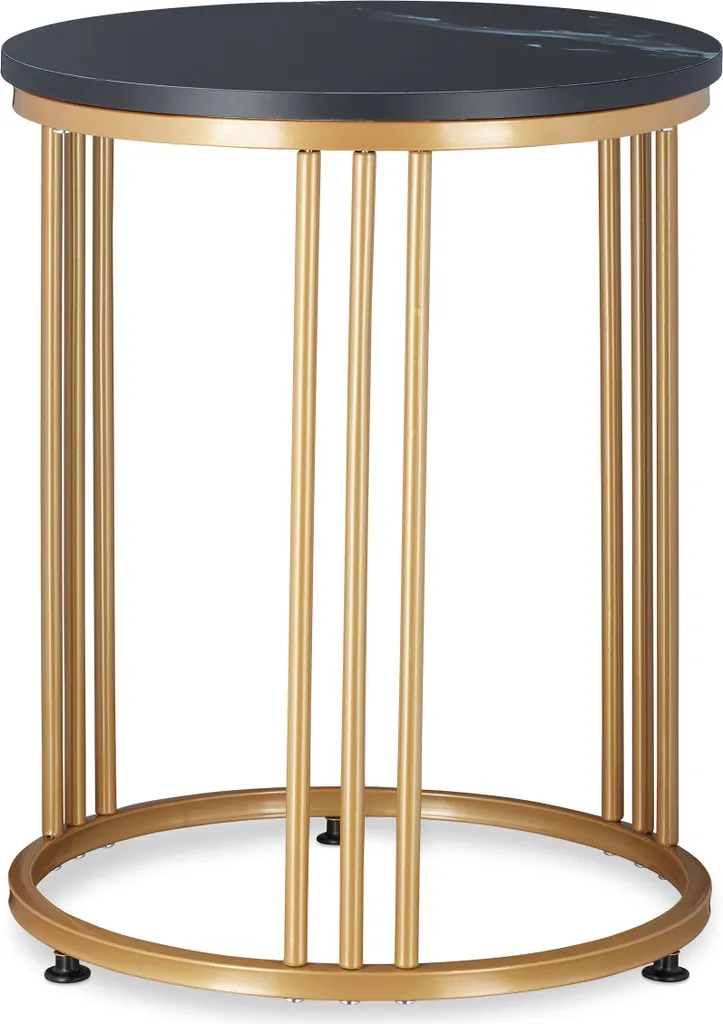 Table d'appoint MARMO en métal et marbre - Support moderne et robuste - 9