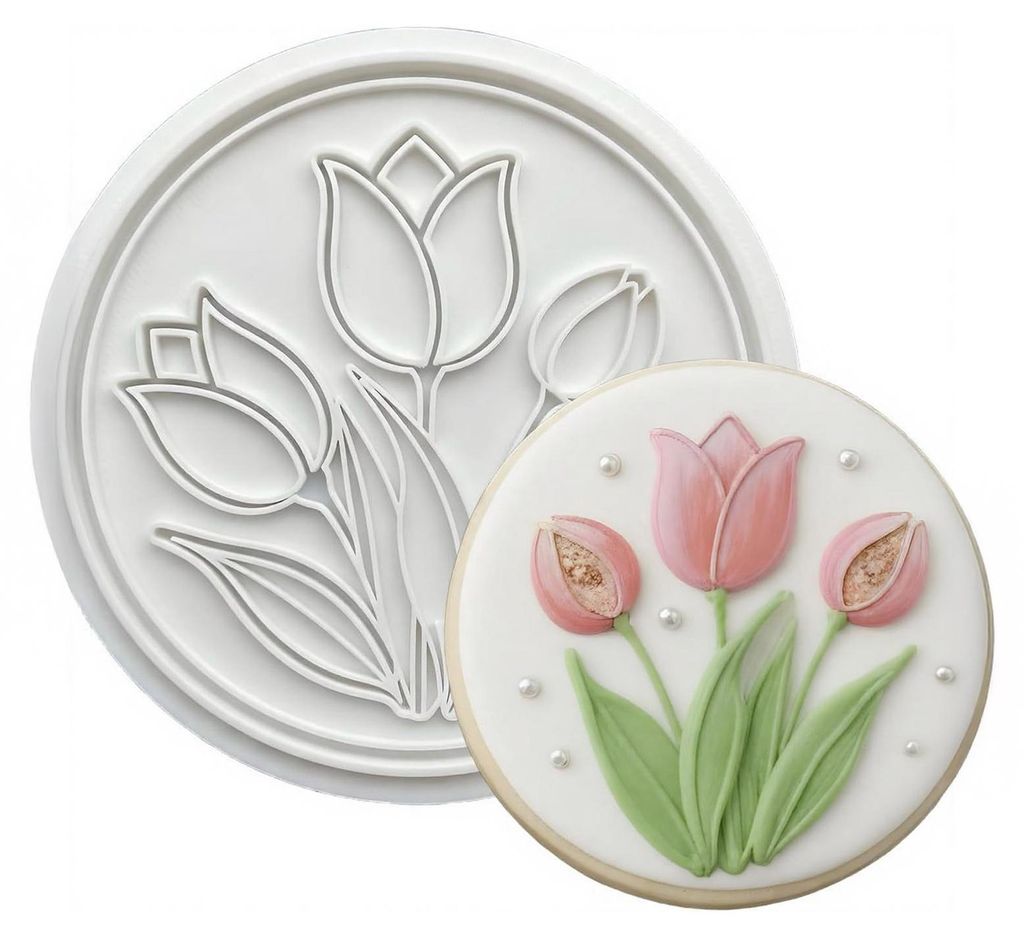 Ausstechformen für Blumenkekse, Sonnenblumen, Rosen und Tulpen, ideal zum Backen von Fondant, Gebäck und Keksen aus Ton, DIY-Formen, Geschenke zu...
