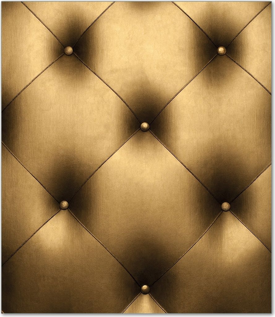 Wallario Herdabdeckplatte aus Glas, Größe 52 x 60 cm 1-teilig, Motiv Goldene Ledertür
