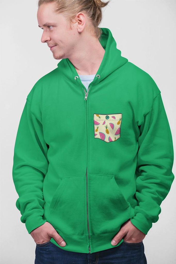 D&B Uni Hoodie ZIPPO00032 Fruit Grün-Größe L