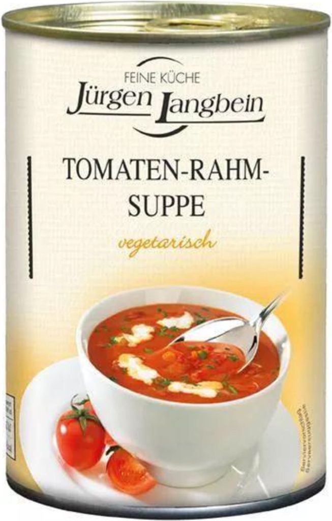 Soupe à la crème de tomates Jürgen Langbein, 400ml Image du produit 