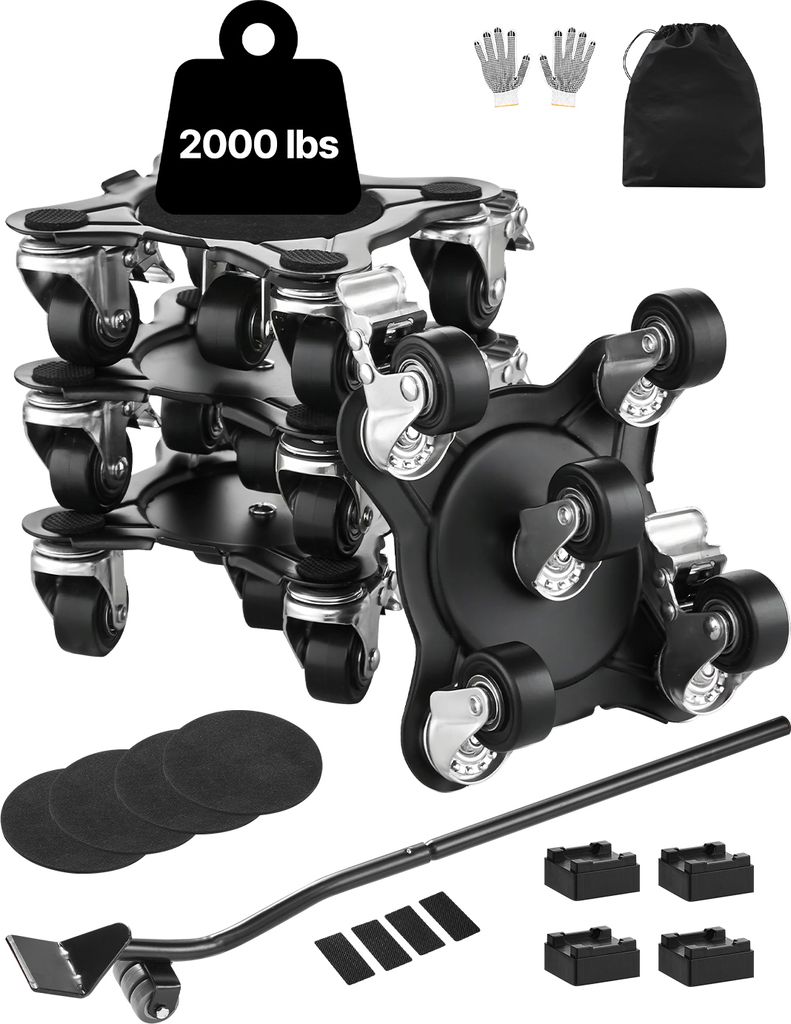 Wózek meblowy VEVOR, 158 x 158 x 65 mm, maks. udźwig 544 Zdjęcie produktu 