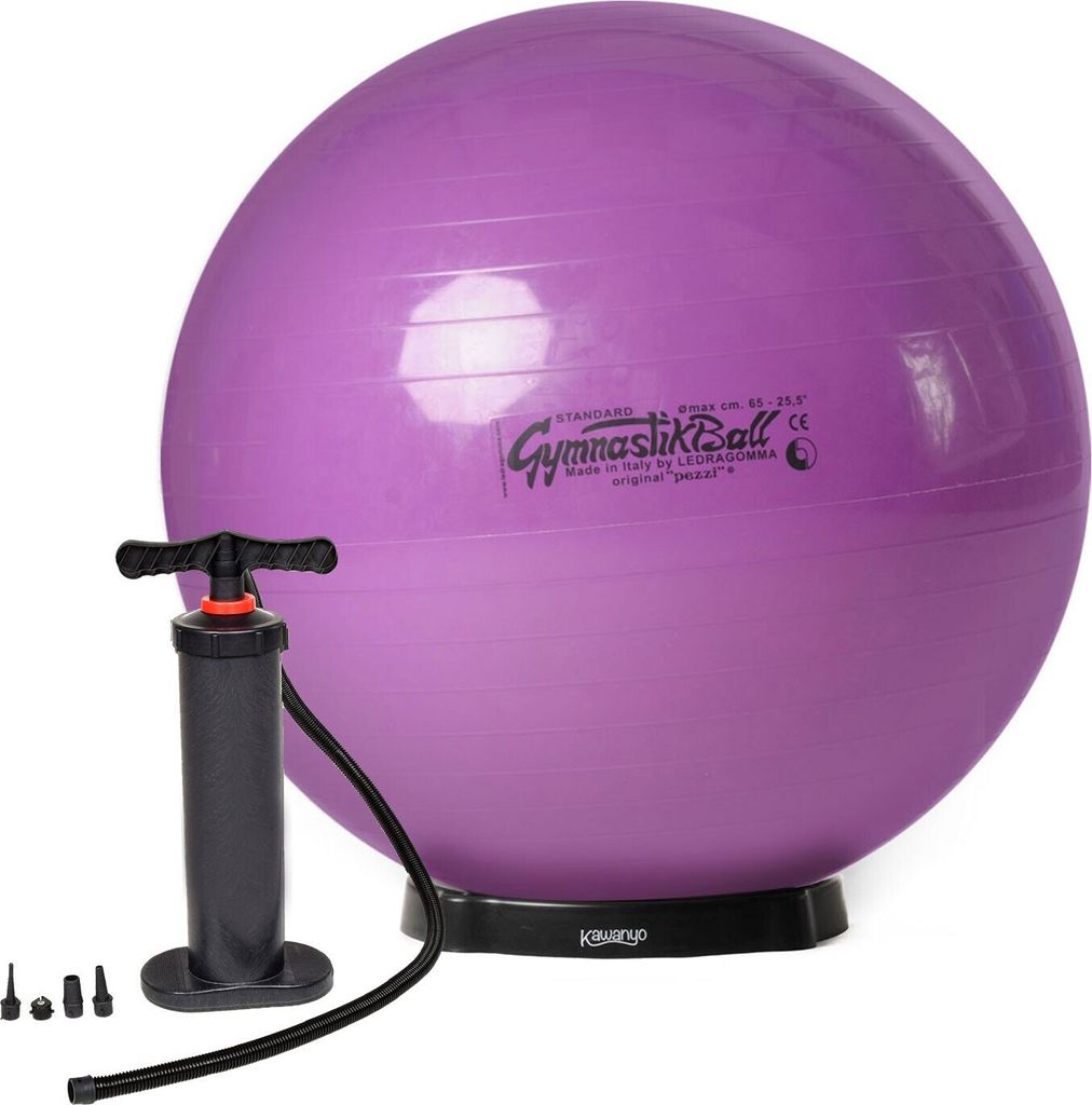 Original Pezziball STANDARD m. Standpumpe und Ballschale - violett