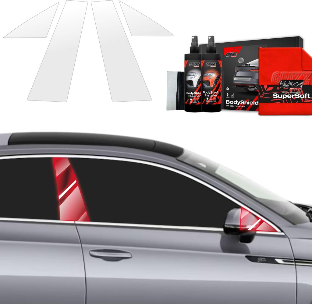 4in1 Schutzfolie Grizz Protector für A-B-Säule - Volkswagen VW Arteon (2024-2025)