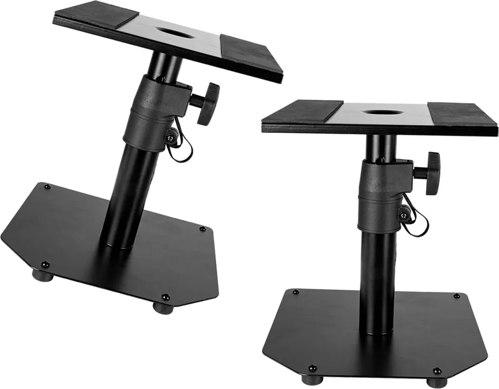 Pied d'Enceinte de Bureau Professionnel Support Métallique pour Studio