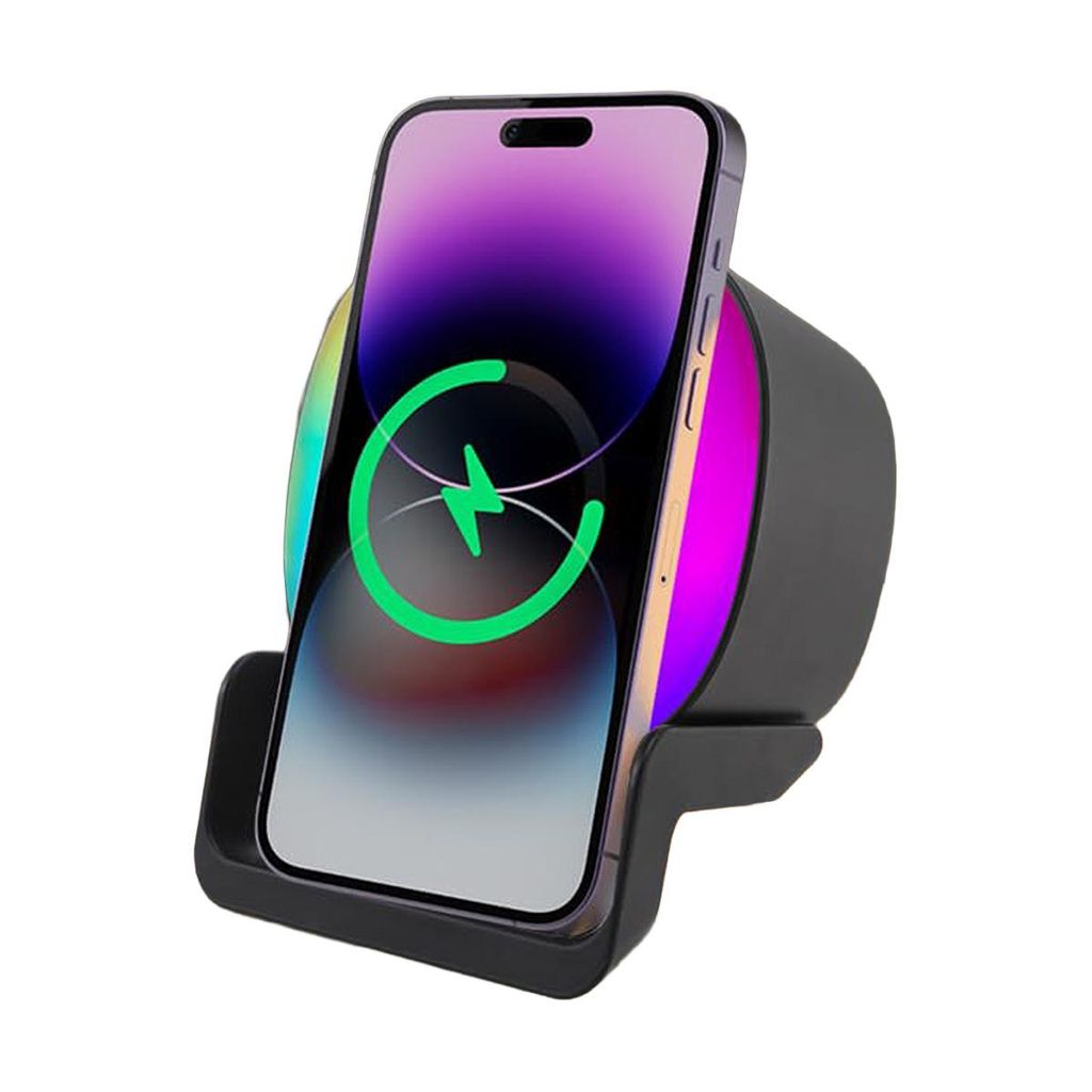 5-in-1 Bluetooth Lautsprecher mit Touch Nachtlicht, 15W Qi Wireless Charger, dimmbares LED Licht, für Kinder & Jugendliche
