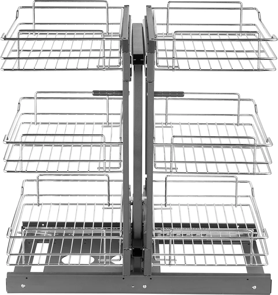 Organisateur VEVOR pour Placard Profond Panier Acier Chrome Porte 38 cm