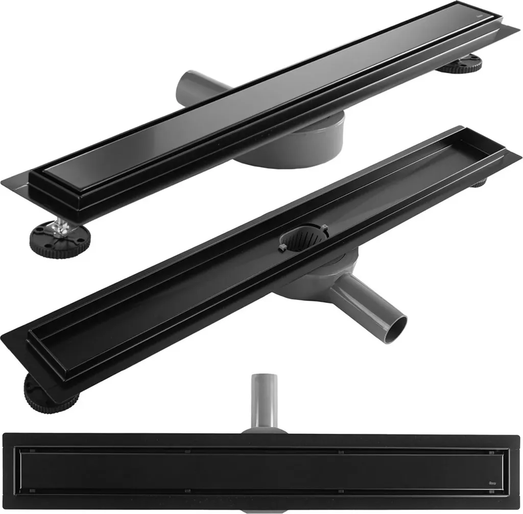 Scarico Lineare Doccia Rea NeoxPro 90 Nero Opaco | Design Minimal 2in1