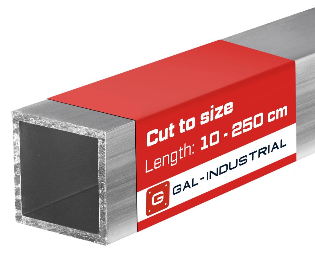 GAL-INDUSTRIAL | Tubo quadrato in alluminio - 35x35x2 mm - Immagine del prodotto 