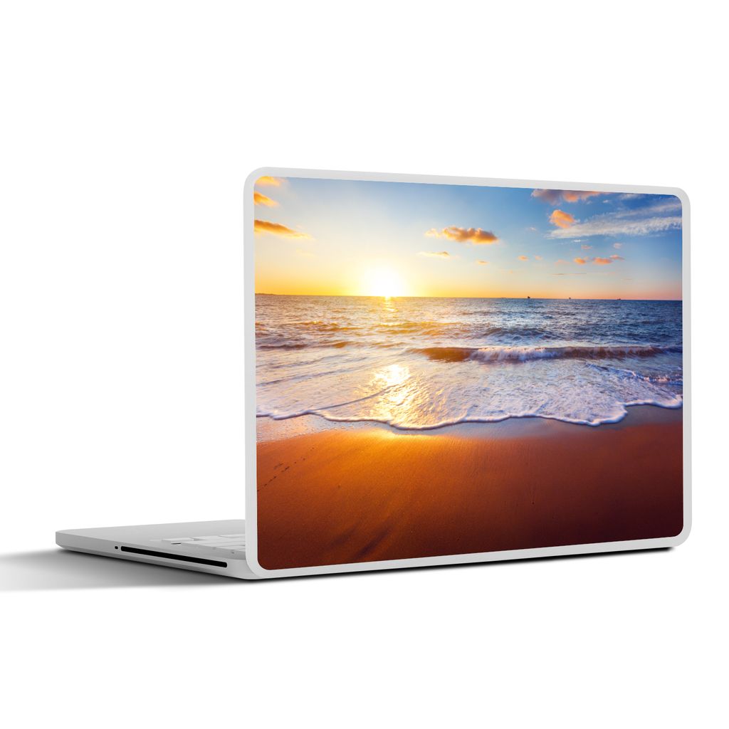 MuchoWow Laptop Aufkleber Sticker Cover Strand - Meer - Sonne - Horizont 36.5x27.5 cm - Laptop-Sticker