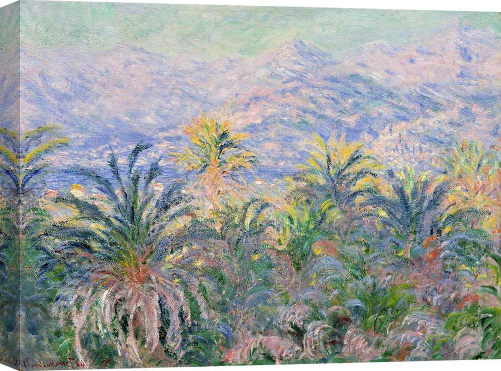 Kunstdruck auf Leinwand - Claude Monet, Palmen in Bordighera – 60x40 cm