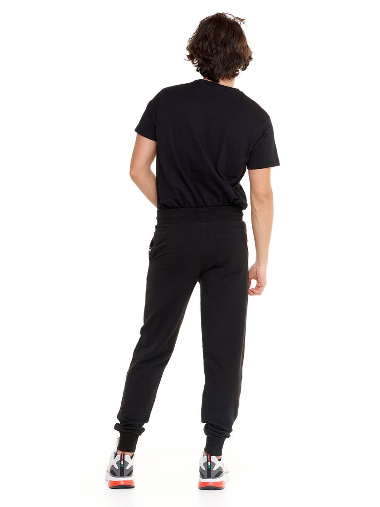 Herren Jogginghose BIG LOGO Black/White XXL LEONE 1947