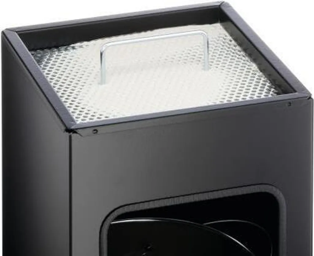 Cendrier carré robuste 17L noir avec sable pour propreté extérieur - 3