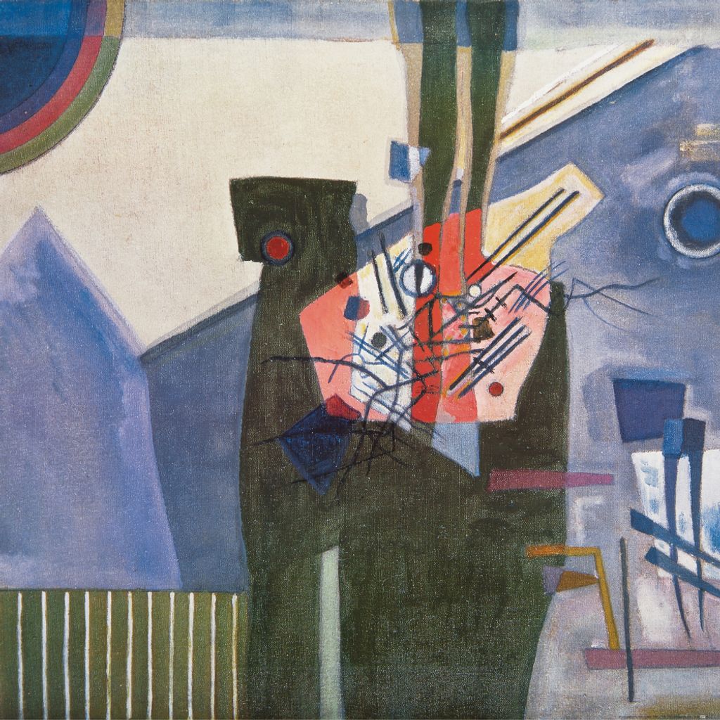 Wassily Kandinsky Kunstdruck Bild - Rosa Im Grau, 1926 (70 x 70 cm)