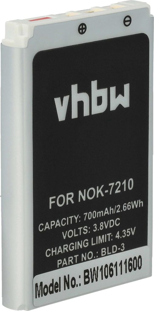 vhbw Akku kompatibel mit Nokia 6610(i), 7210, 7250, 6610i, Produktbild 