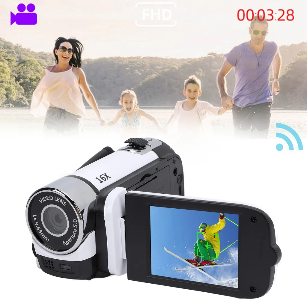 Caméra 1080P anti-shake pour filmer sans flou avec écran LCD 2,4 pouces
