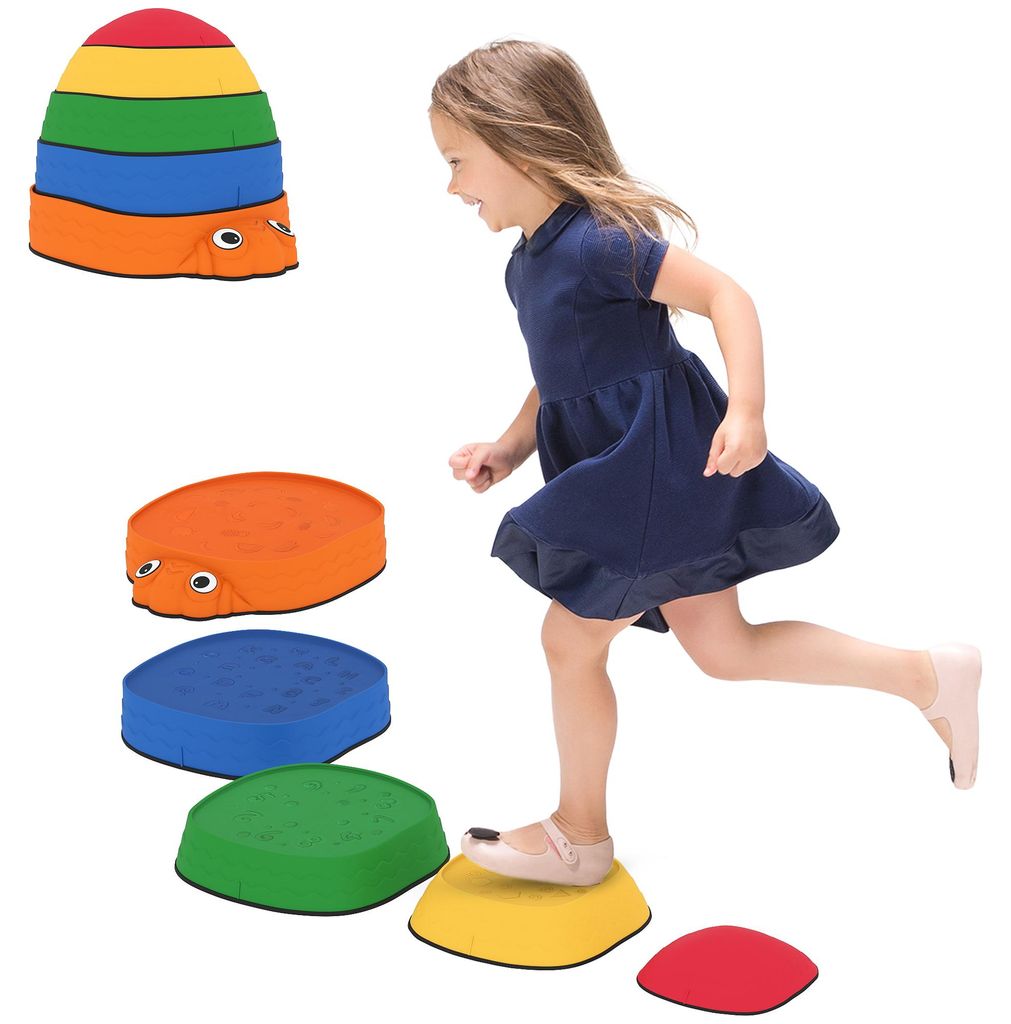 Balanciersteine fš¹r Kinder 5 Stš¹ck Rutschfest stapelbar 2-8 Jahren fš¹r Drinnen Drau?en