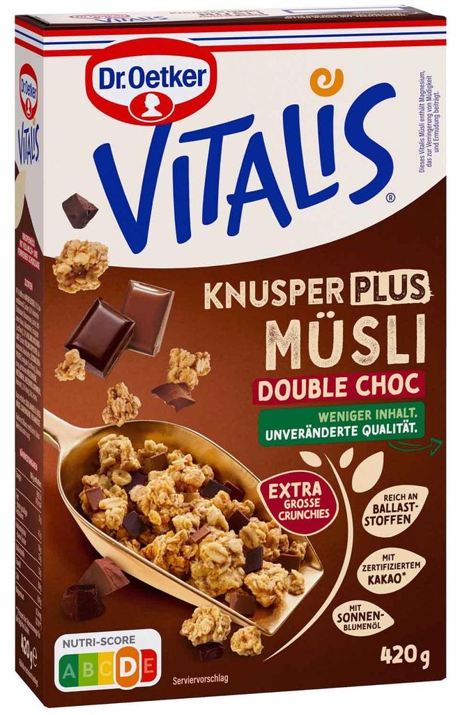 Dr Oetker Vitalis KnusperPlus Confezione di muesli Immagine del prodotto 