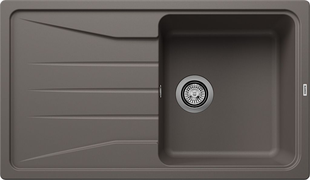 BLANCO Spüle SONA 5 S in VULKANGRAU mit Ablaufgarnitur ohne Produktbild 