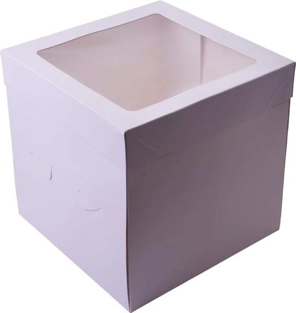Kuchenbox 20 x 20 x 20 cm HOCH weiß mit Fenster