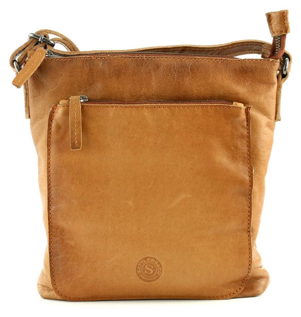 Sattlers & Co Escobar Reißverschlusstasche braun 26 x 25 x 3,5