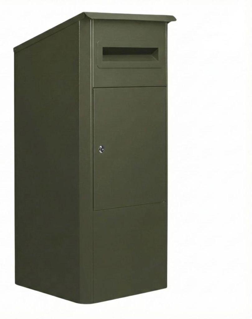 PakketPanda Multi Topbox - XXL-Paketbriefkasten mit Briefkasten - Olivgrün