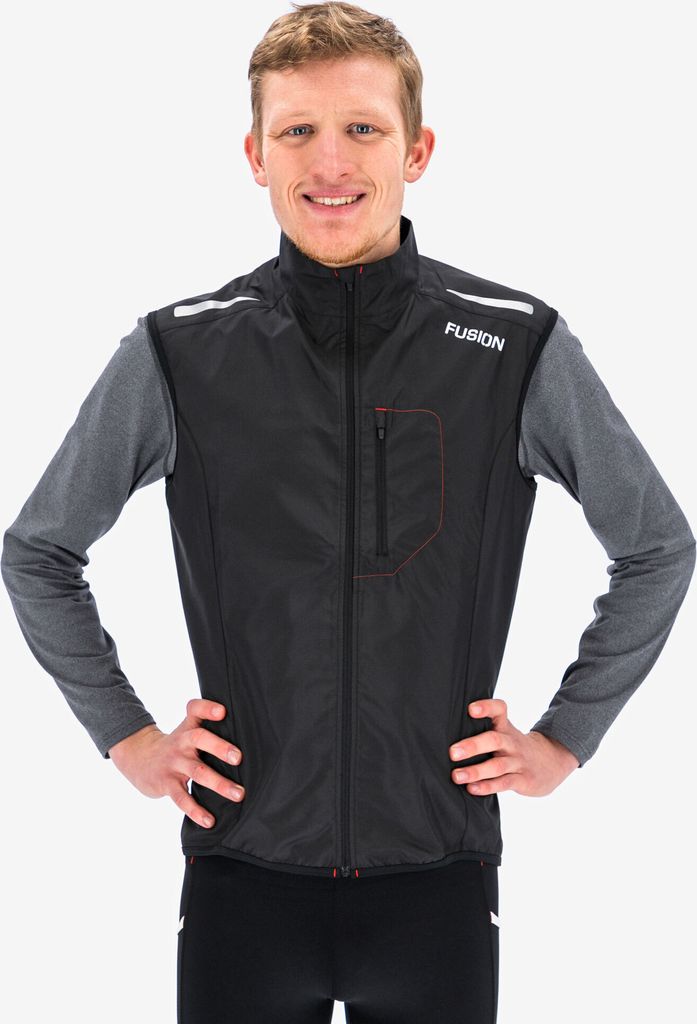 Fusion Mens S1 Run Vest BLACK BLACK L