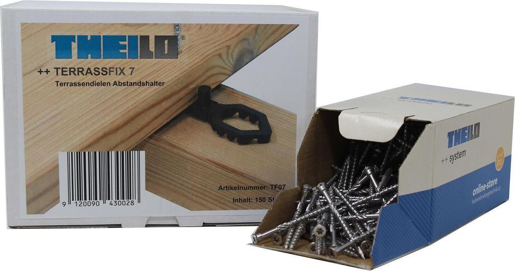 SPARPACK Terrassfix 7 mm inkl Terrassenschraube SpopaFix 5 x 50 mm