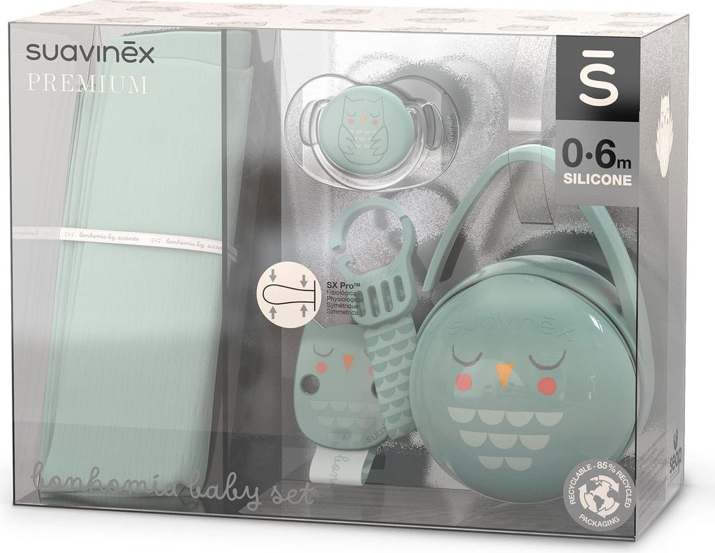 Suavinex Baby Geschenkset Bonhomia grün