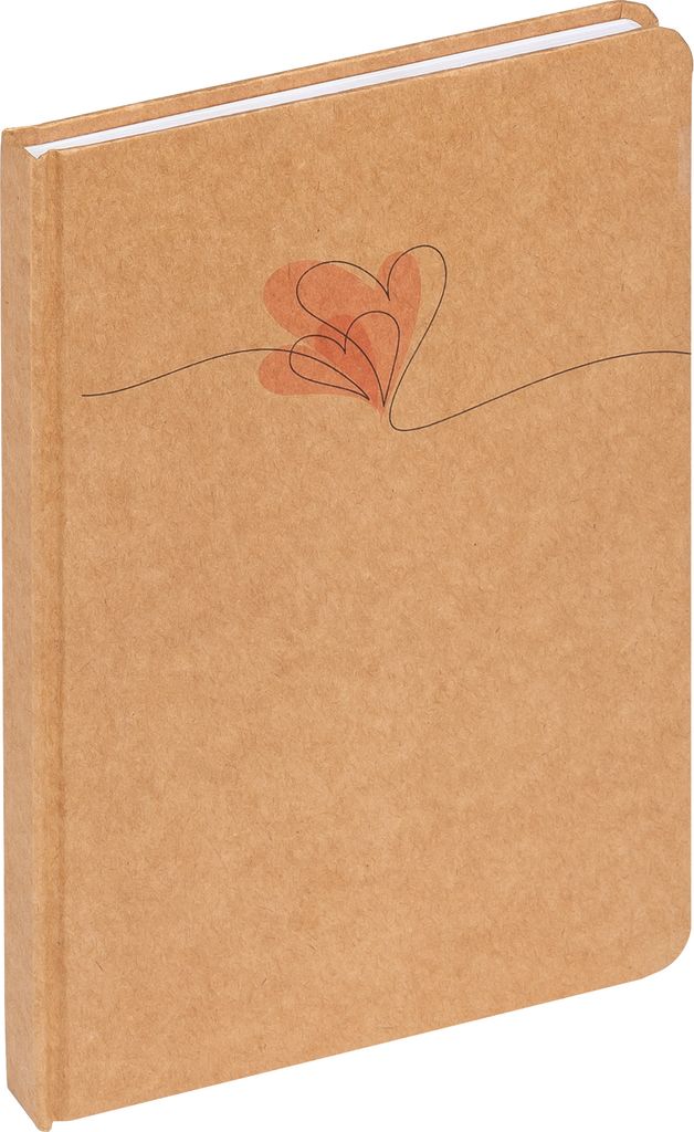 Walther, NB521P-2, Notizbuch Heart, braun, 80 Blatt
