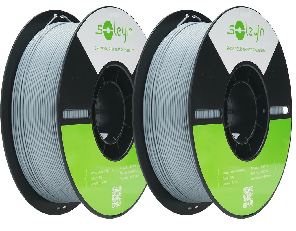 Filament PLA Creality sans obstruction 1.75mm Gris Mat 2kg Fiable