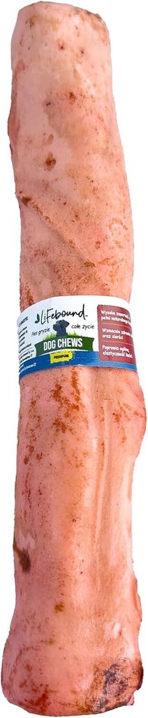 IMKERSHOP Kauartikel für Hunde – Hundesnack – In Form eines Knochens – Sicher – Kalbsleder, Geschmack Lammfleisch, Größe 22/25 cm