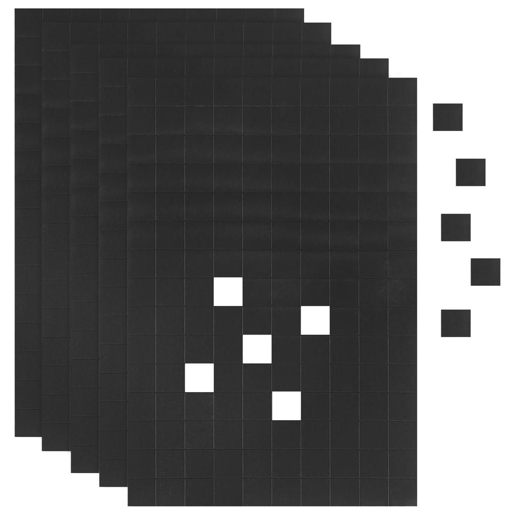 750 selbstklebende Magnetstreifen, 1 x 1 cm, kleine Stabmagnete, selbstklebende Magnetstreifen, Magnetkleber, selbstklebende Magnete für Schule, F...