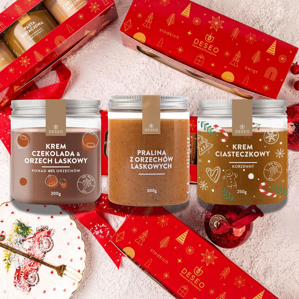 ORIGONUTS by DESEO - Weihnachtsgeschenk - Feinkost Geschenkset mit Nussmus, Nusscreme - Geschenk zu Nikolaustag, Weihnachten für Frauen und Männe...