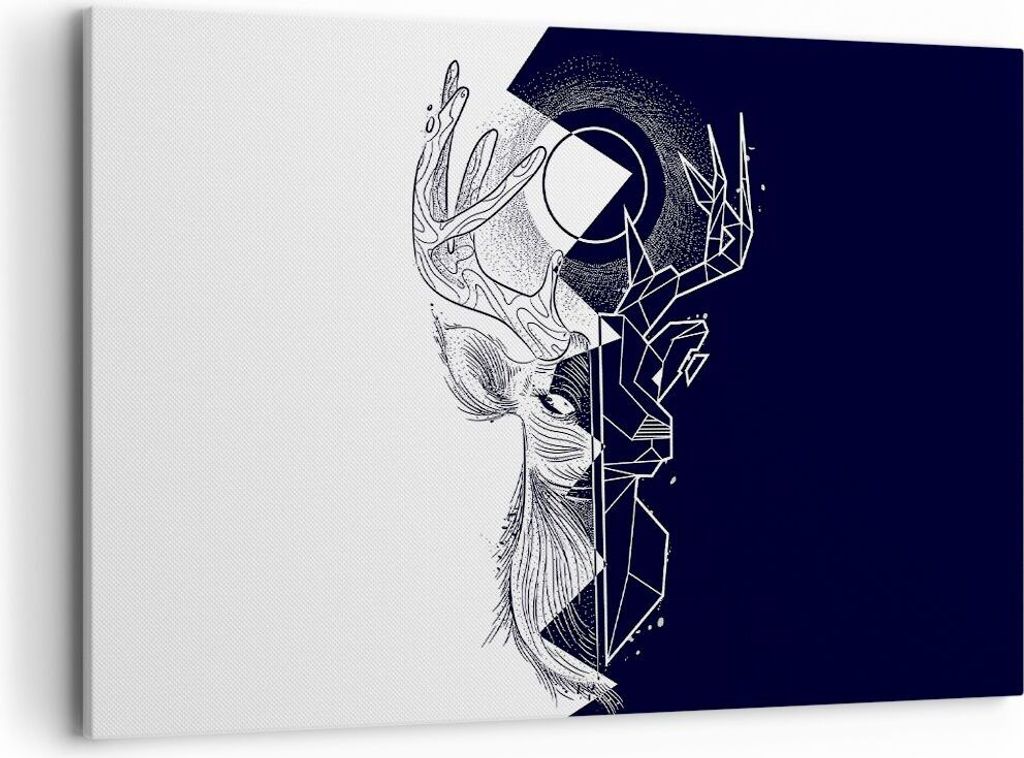 Bild auf Leinwand - Leinwandbild - Abstraktion modern - 120x80cm - Wand Bild - Wanddeko - Leinwanddruck - Bilder - Kunstdruck - Wanddekoration - Le...