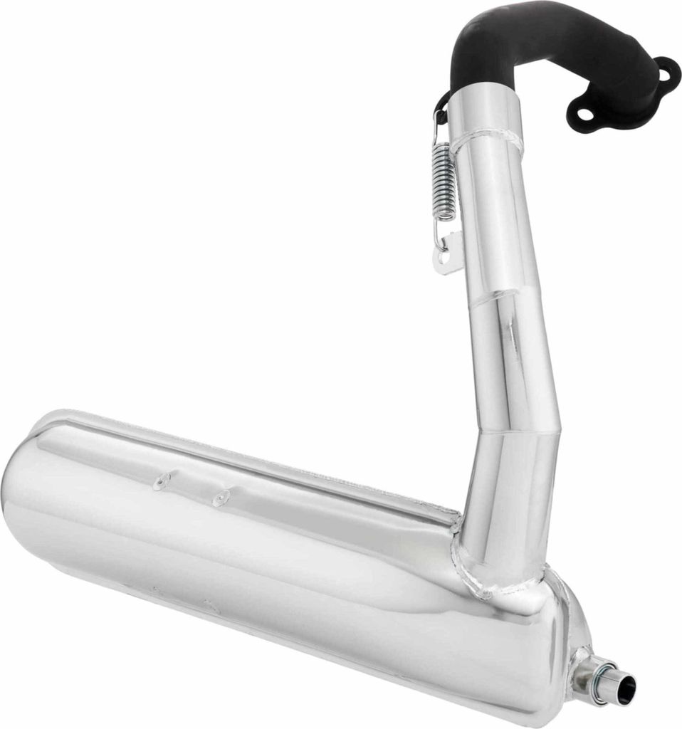 SIP Racing Road Banana Auspuff aus Stahl und Chrom 52mm Auslassstift große Befestigung
